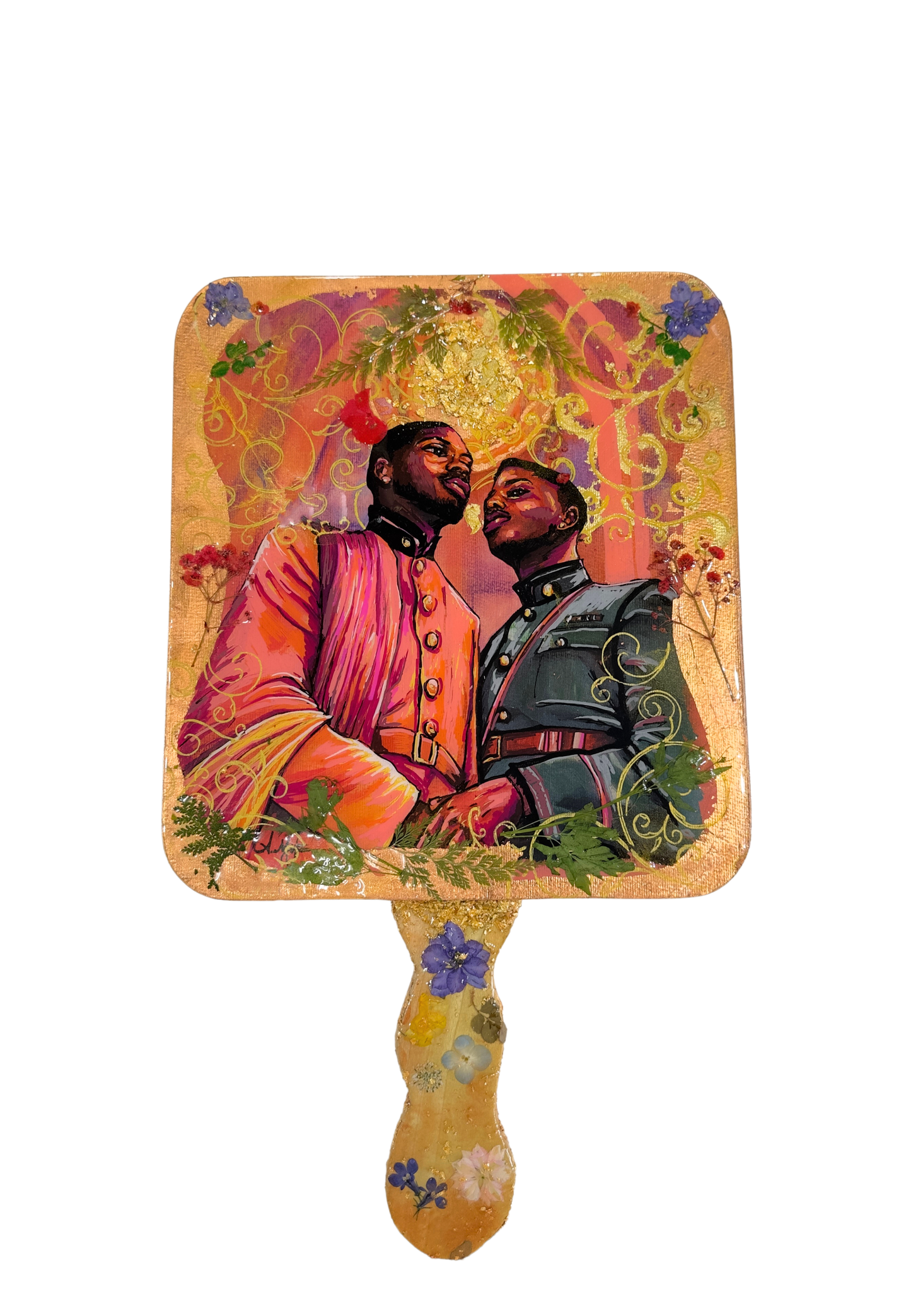 "Do Ask Do Tell" Wooden Fan Sculpture