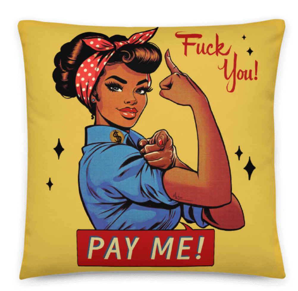 Vintage F*k U Pay Me Pillow