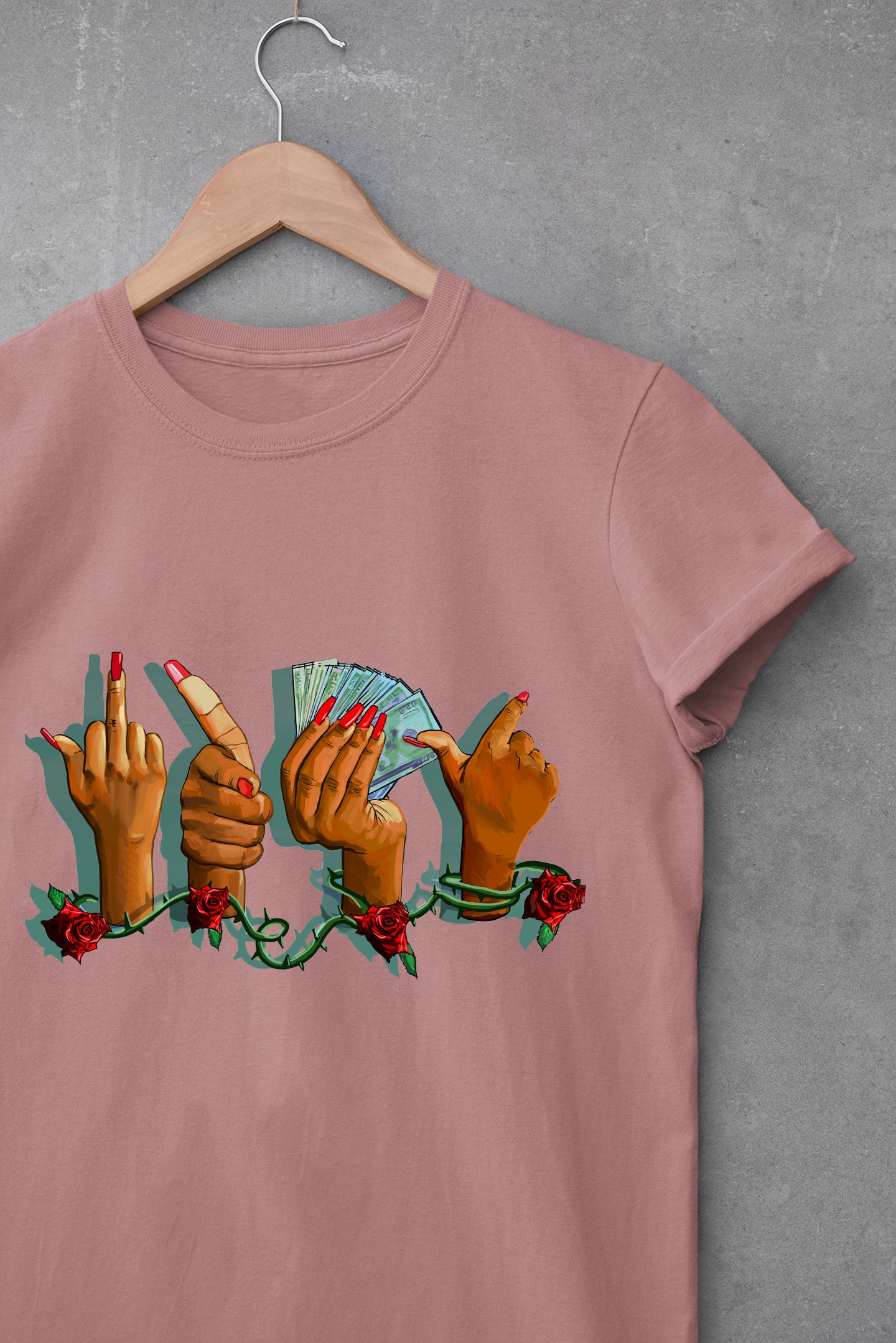 Salmon Fuk U Pay Me T-Shirt