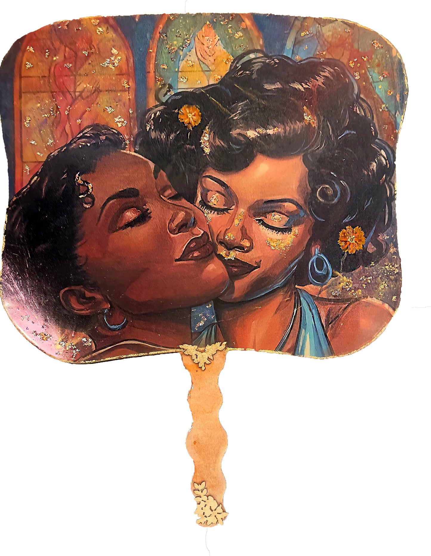 "Sanctuary" Heirloom Relic Sculpture Fan