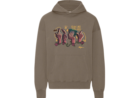 “F*k U Pay Me” Taupe Hoodie