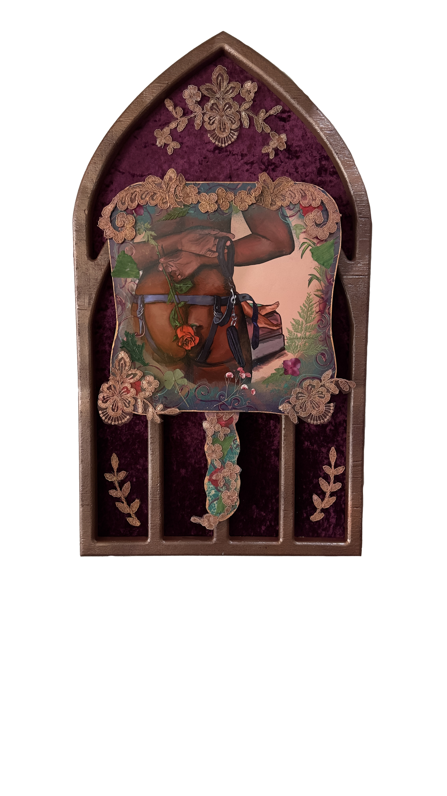 "Strap Rose" Heirloom Arch Relic Sculpture